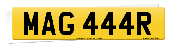 Registration number MAG 444R